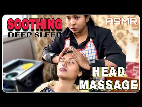 ASMR | MASSEUSE GENTLE MASSAGE PUT THE CLIENT INTO DEEP SLEEP?? SOOTHING HEAD MASSAGE #asmr