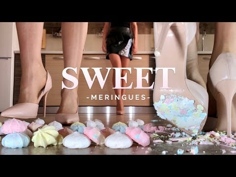 Pea's Pumps vs. Meringues! High Heels Crushing Food! Oddly Satisfying! ASMR