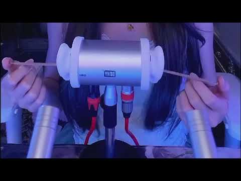 ASMR Ear Spa Session: Goose Feather, Cotton Swab & Wood Block Relaxation Therapy / 1Hr (No Talking)