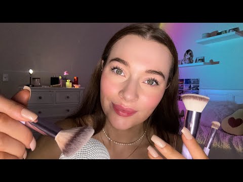 ASMR Hybrid Mic Brushing & Mic Scratching with Whisper Rambles