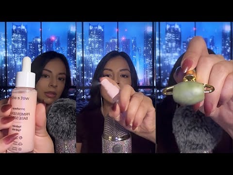 ASMR Makeup, Skincare & Scalp Massage For Deep Relaxation 
