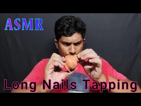 asmr of fast and aggressive long nails tapping