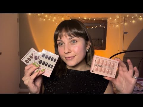 ASMR | Glamnetic nail haul & application tips! 💅
