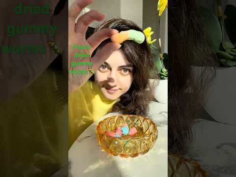 Trying freeze dried sour gummy worms! #asmr #asmrsounds #asmrvideo #asmreating #asmrcommunity #food