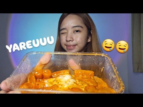 ASMR Rose Tteokbokki Mukbang 🤤🍴