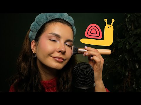 ASMR robię makijaż ale... bardzo wooolno 🐌 bliski szept, dźwięki ust (30 minut relaksu)