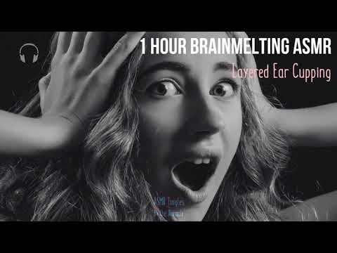 1 Hour Relaxing Ear Cupping [ASMR] ★Layered Brainmelt ★ [no talking]