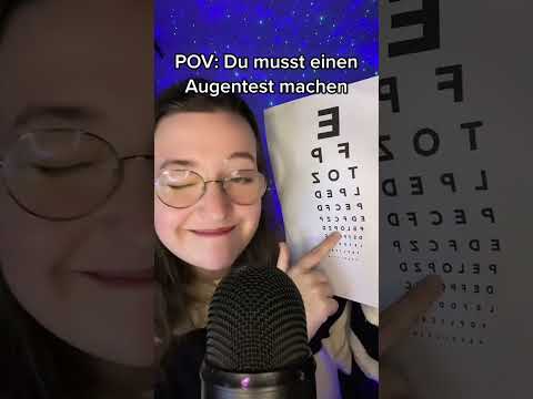 POV: Du musst einen Augentest machen #shorts #asmrshorts #asmr