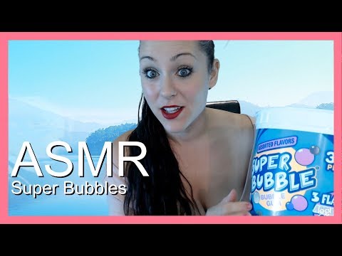 ASMR Super bubble bubblegum, blowing HUGE bubbles