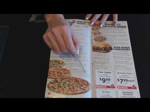 ASMR Soft Spoken ~ Pizza Restaurant Menu Review w/Pointer ~ Southern Accent