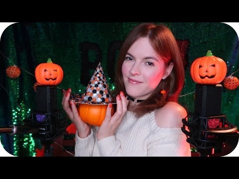 ASMR 👻 Halloween Trigger Words & Textures (Pumpkins, Plastic, Vinyl, Wood, +) 🎃