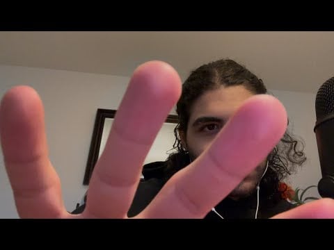 ASMR visual triggers, subtle mouth sounds (+ whispered rambling)