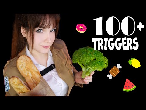 ASMR 🥦 100+ TRIGGERS FOOD in 11 MINUTES 🍗🍏 АСМР 100+ ТРИГГЕРОВ ЕДЫ за 11 МИНУТ 🥩🧄 [Eating/Mukbang]