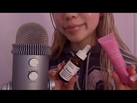 ASMR doing your nighttime skincare routine 😌