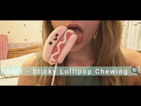 ASMR - Sticky Lollipop Chewing 🍭