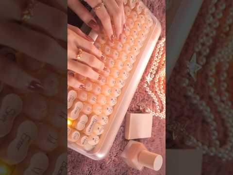 Cosmetics? 🧡 ASMR Cute Keyboard Typing ⌨️ Lofree DOT "Foundation” #asmr #shorts #asmrshorts #typing