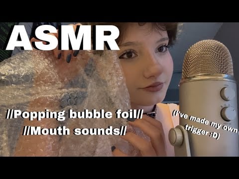 ASMR 🐰💤 || Popping bubble wrap 🫧 | Mouth sounds 👄🐾 (I have made my own trigger !)