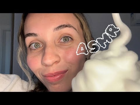 ASMR [caution⚠️super tingly!] washing your face with lots of foam