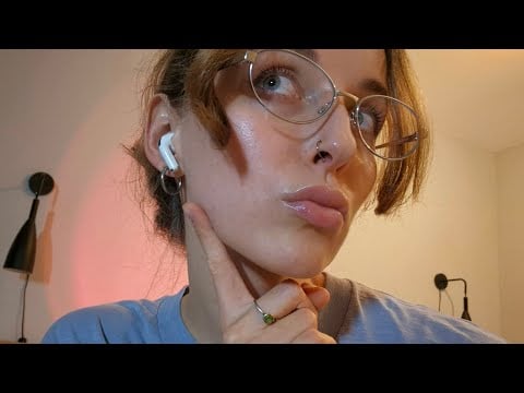 ASMR Extreme close-up soothing session 💙 Fast rambling w/ hand sounds