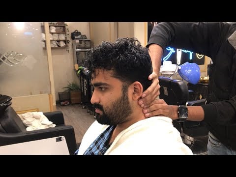 World’s Greatest Head and back massage in luxury barber shop 💆🏻‍♂️💈