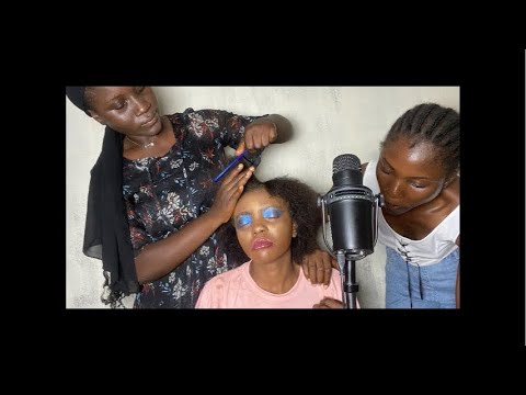 ASMR EAR CLEANING, MAKEUP APPLICATION, SPIT PAINTING, EAR LICK WITH GUM CHEWING