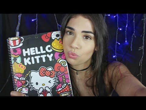 ASMR  📚 Meu material escolar 2018 -  Sussurro - Português