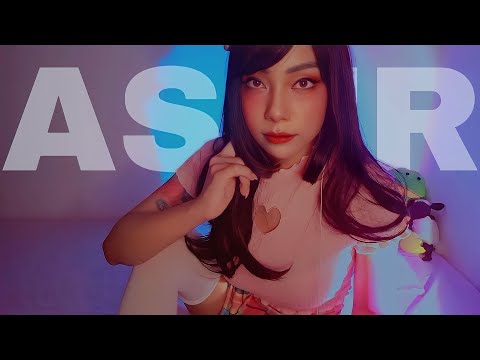 ASMR PASSANDO COISAS NO SEU ROSTO ♡ Sons de água, creme, espuma, sons de boca, sem fala😛 #ASMR