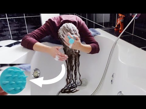 ASMR Hair Washing - Long Hair Over Face Shampooing (Hair Wash ASMR)