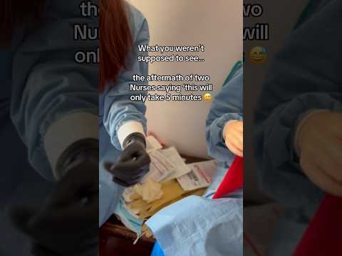 The aftermath of two nurses… #medicalexam #latexgloves