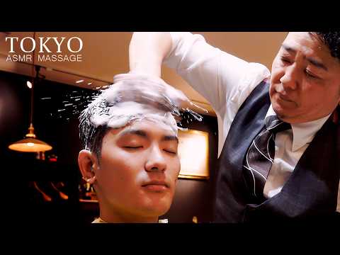 ASMR 頭皮血行促進のスゴ技シャンプー！眠れる理容室【wing小野寺】