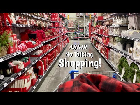 ASMR Christmas shopping at Walmart! (No talking version)