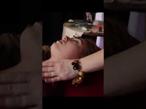 Clearing energy with a stone #asmr #asmrreiki