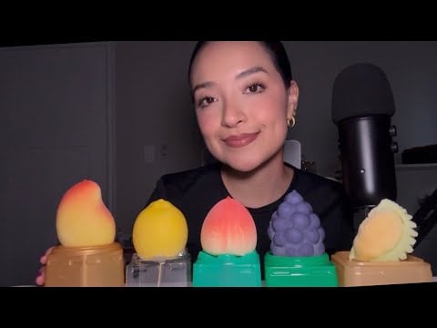 ASMR | Fruit ice cream 🥭🍑🍇🍋