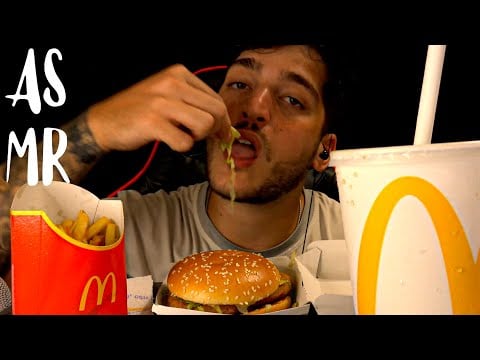 ASMR MOUTHSOUNDS comiendome un BIGMAC (mouthsounds, relaxing, cosquilloso..)!!!😴 🍔 🍟
