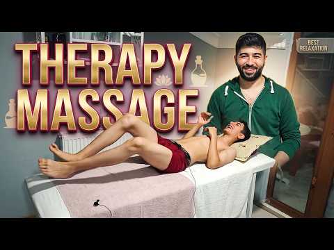 ASMR SLEEPING  AMAZING TURKISH MASSAGE-CHEST,LEG,ARM,BACK,ABDOMEN,
