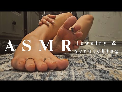 ASMR | Scratching | Summer Jewelry & Natural Pedi | no talking: