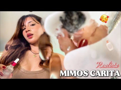 ASMR SUAVE Muchos MIMOS REALISTA para TI💗💦Te HAGO un SKINCARE (100 %REALISTA )