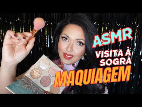 ASMR Maquiando Você Para Visitar a Sogra | Voz Suave | Chuva