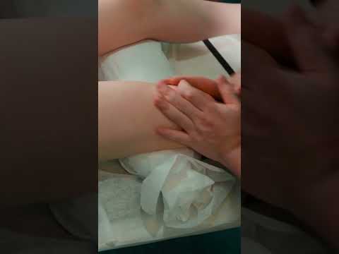 Foot and leg ASMR massage for Lisa - back pain relief #asmr