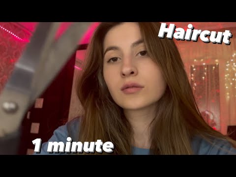 Asmr haircut in 1 minute