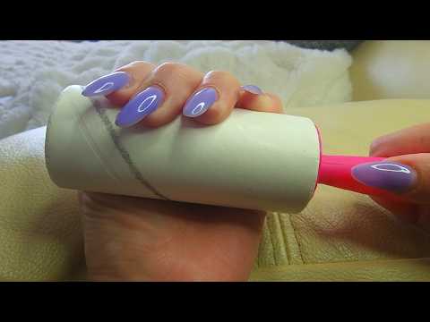 asmr | scratching & tapping sofa & sticky sounds