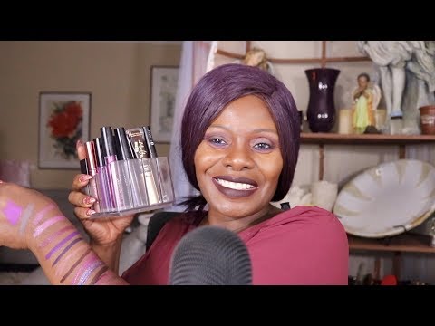 Purple Lipstick ASMR Swatches