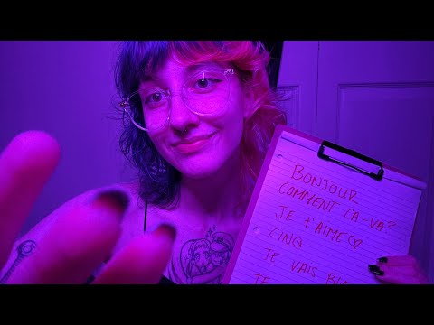 ASMR obsessed girl teach you French to meet her parents ( roleplay lofi Français)