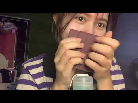 Eating, Tapping fake chocolate & lotus🍫 | ASMR