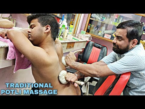 Traditional asmr Potli massage therapy for Upper body & neck pain relief