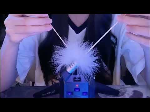 7 Triggers ASMR: Feather, Cotton Swabs, Puff & Hair Wash Sounds / 3Hr (No Talking)
