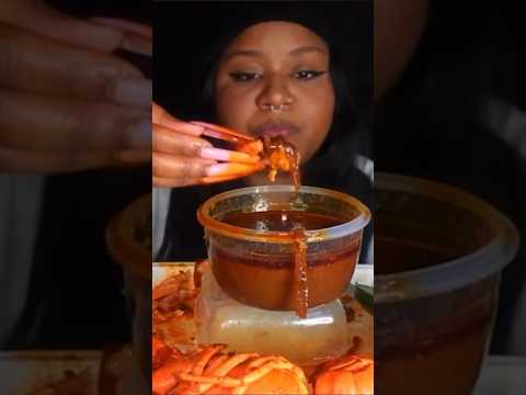 Long nails and seafood! #asmr #mukbang #foryou #youtubeshorts