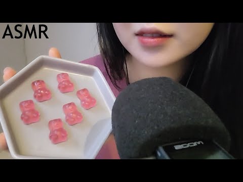 ASMR 복숭아 젤리 이팅 사운드 桃ゼリーを食べる音 [줌h1마이크]