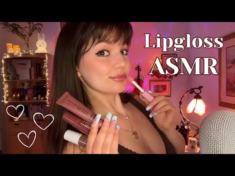 40 Minutes ASMR Wet/Dry Mouth Sounds, Lipgloss Application, Tapping, Hand Sounds, Long Nail Tapping