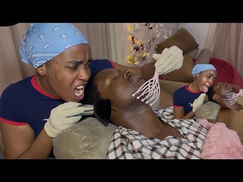 ASMR Satisfying Beard Nitpicking,Neck Massage,Whispers,Ingrown  hair pull out,Fake spit paint 